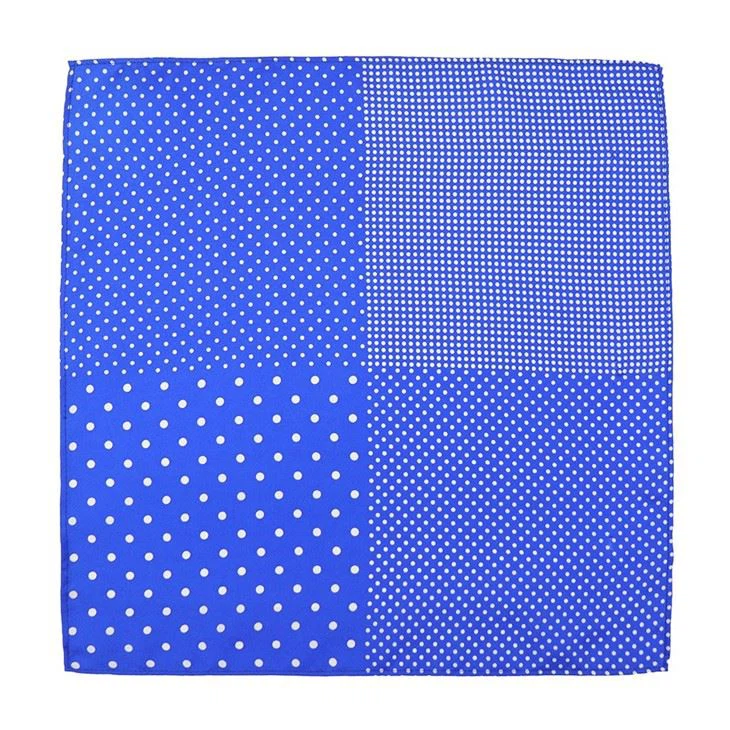 Blue And White Polka Dot Pocket Square